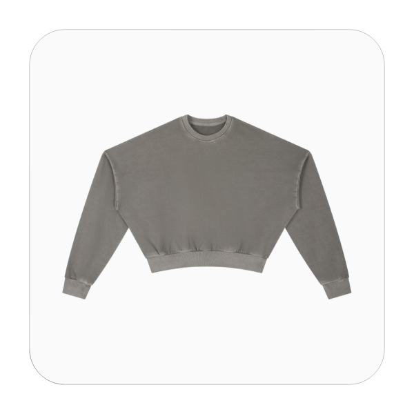 Vintage Washed Cropped Sweatshirt