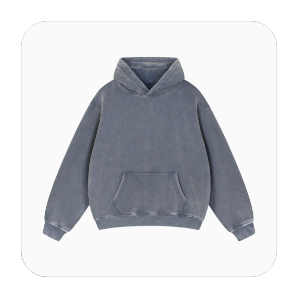 Snow Wash Fleece Oversize Hoodie