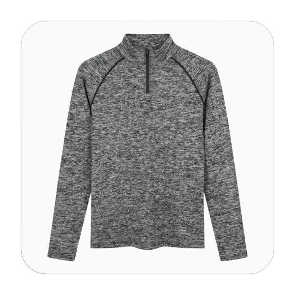 Men's Quarter-Zip Performance Long Sleeve T-Shirt