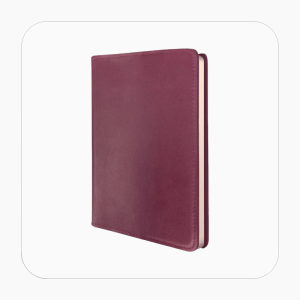 Plum Rustik Colourful Leather Slip On Cover + Journal