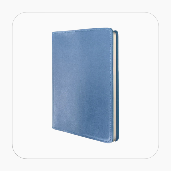 Skye Blue Rustik Colourful Leather Slip On Cover + Journal