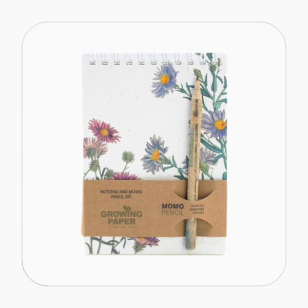 Wildflowers Seed Paper A6 Notebook with MOMO Pencil